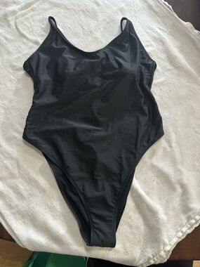 wild fable Black Scoop One-Piece Swimsuit
